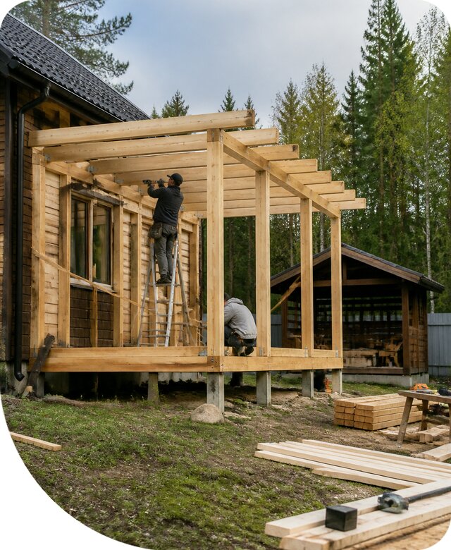 Строительство пристроек и построек на участке в Комсомольске-на-Амуре